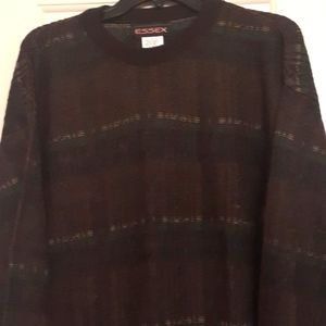 Nwot ESSEX Sweater Size XL Colors Brown with green,black & cream